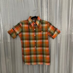 beagle collar plaid button up